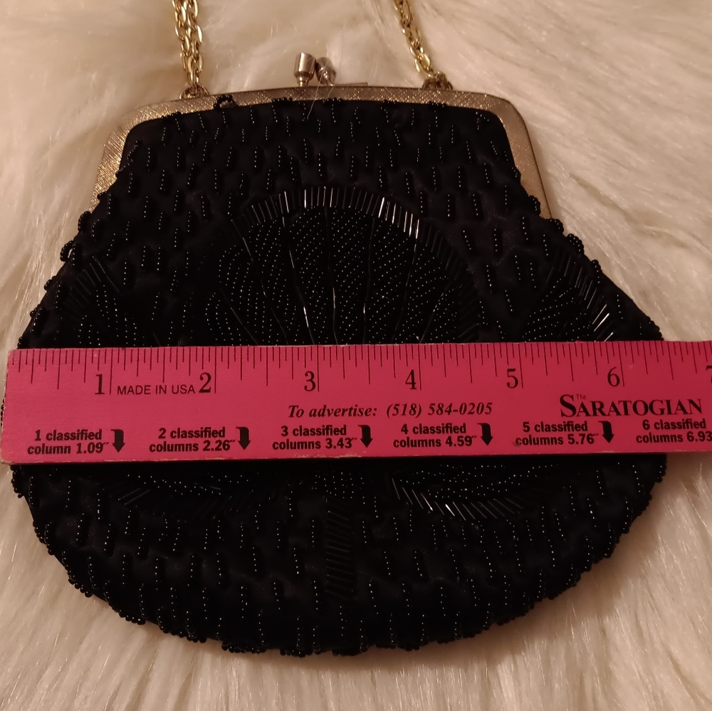 Vintage Beaded Crossbody Shoulder Bag Made in Hong Kong - Picture 8 of 9